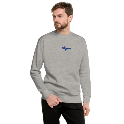 Michigan Upper Peninsula Sweatshirt (w/ Embroidered UP Quebec Flag Outline) | Unisex Premium