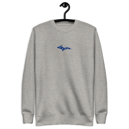 Michigan Upper Peninsula Sweatshirt (w/ Embroidered UP Quebec Flag Outline) | Unisex Premium