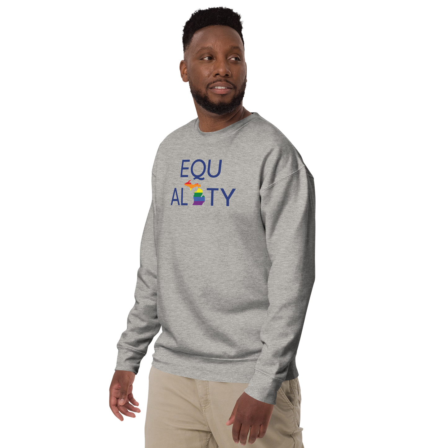 Michigan 'Equality' Premium Sweatshirt (LGBTQ Pride Colors)