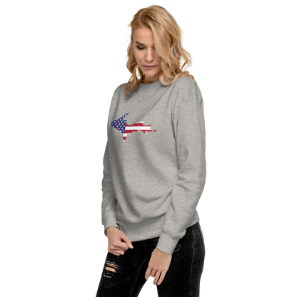 Michigan Upper Peninsula Sweatshirt (w/ UP USA Flag Outline) | Unisex Premium