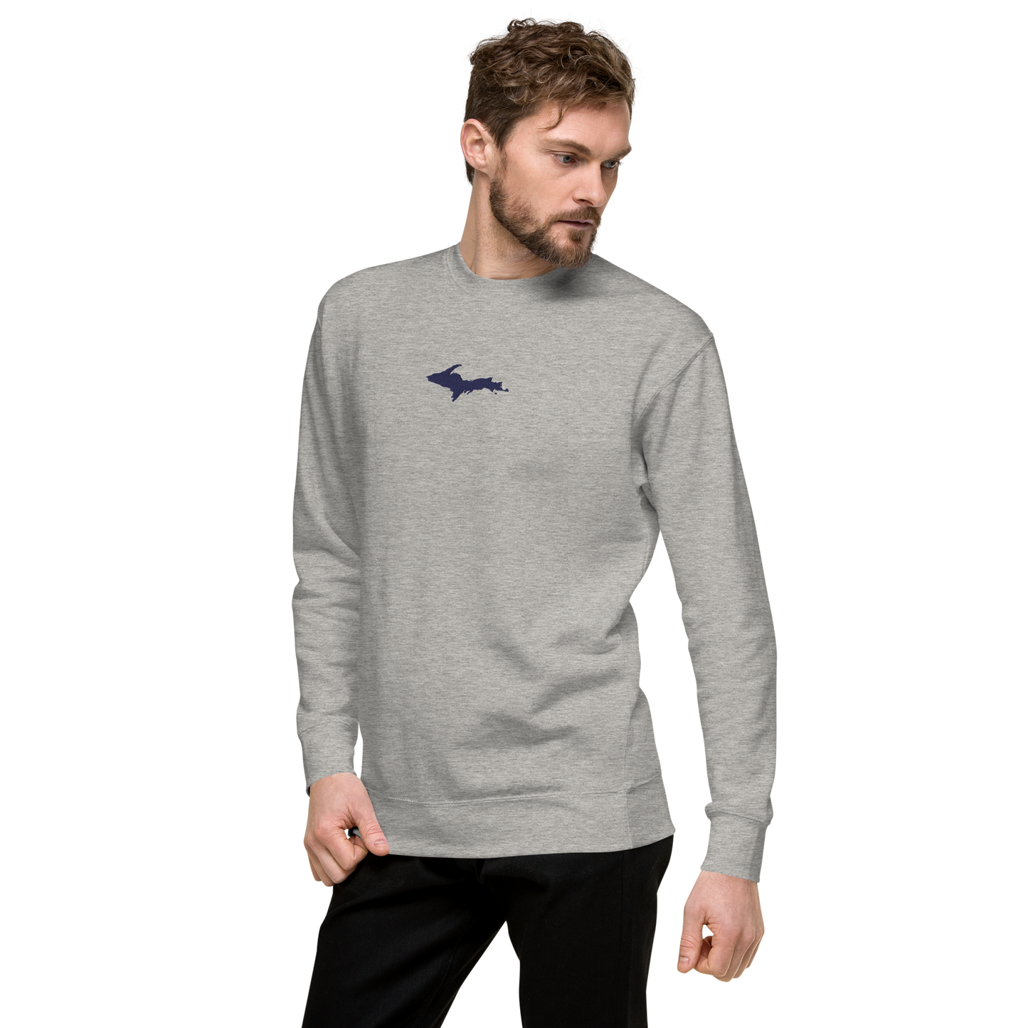 Michigan Upper Peninsula Sweatshirt (w/ Embroidered UP Outline) | Unisex Premium