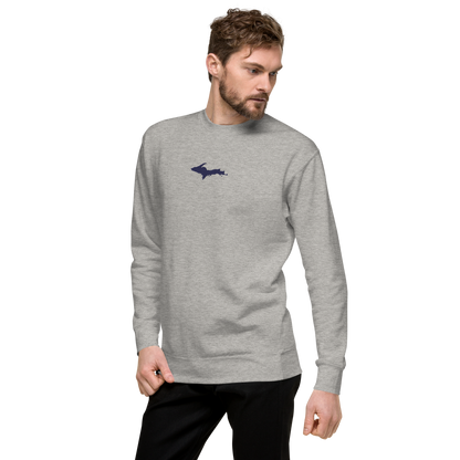 Michigan Upper Peninsula Sweatshirt (w/ Embroidered UP Outline) | Unisex Premium