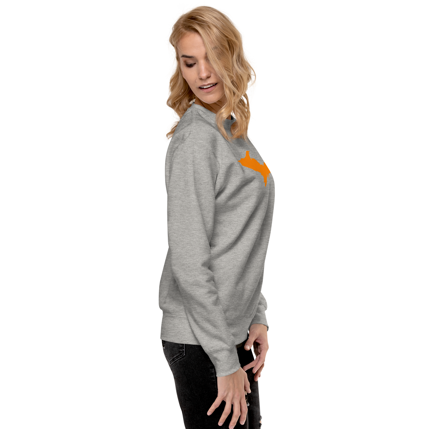 Michigan Upper Peninsula Sweatshirt (w/ Orange UP Outline) | Unisex Premium