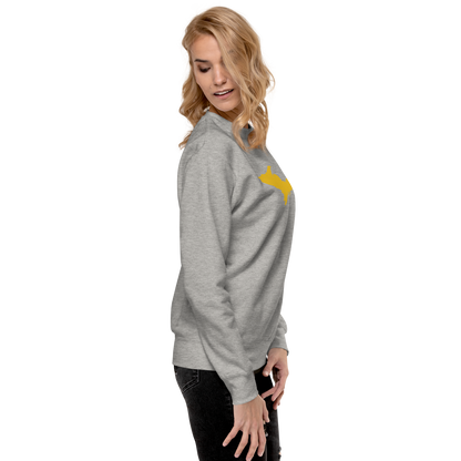 Michigan Upper Peninsula Sweatshirt (w/ Gold UP Outline) | Unisex Premium