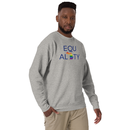 Michigan 'Equality' Premium Sweatshirt (LGBTQ Pride Colors)