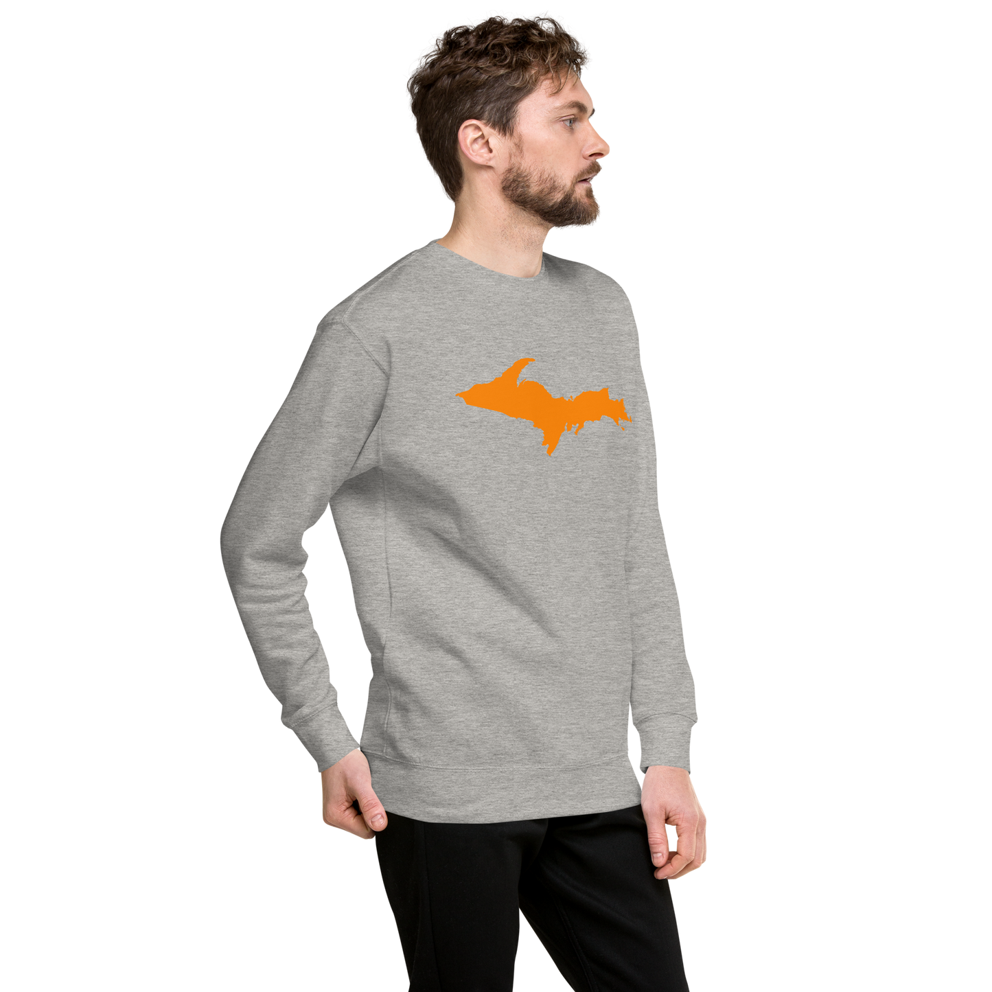 Michigan Upper Peninsula Sweatshirt (w/ Orange UP Outline) | Unisex Premium