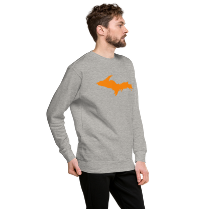 Michigan Upper Peninsula Sweatshirt (w/ Orange UP Outline) | Unisex Premium