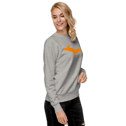 Michigan Upper Peninsula Sweatshirt (w/ Orange UP Outline) | Unisex Premium