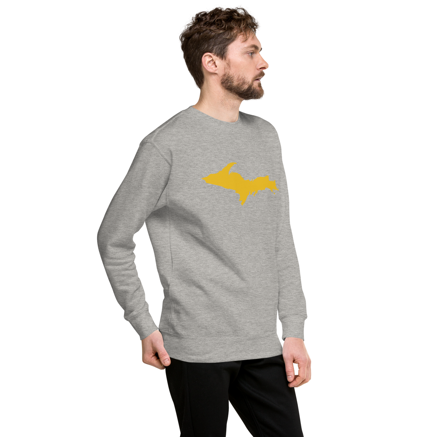 Michigan Upper Peninsula Sweatshirt (w/ Gold UP Outline) | Unisex Premium