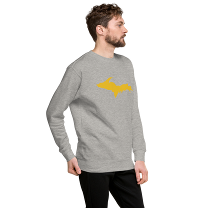 Michigan Upper Peninsula Sweatshirt (w/ Gold UP Outline) | Unisex Premium