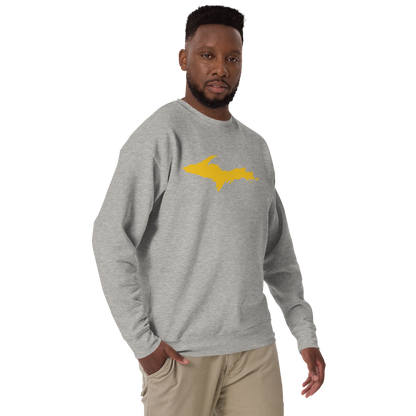 Michigan Upper Peninsula Sweatshirt (w/ Gold UP Outline) | Unisex Premium