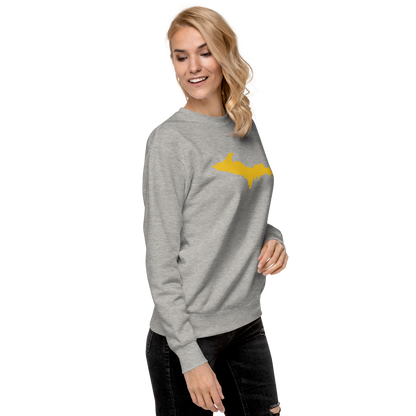 Michigan Upper Peninsula Sweatshirt (w/ Gold UP Outline) | Unisex Premium