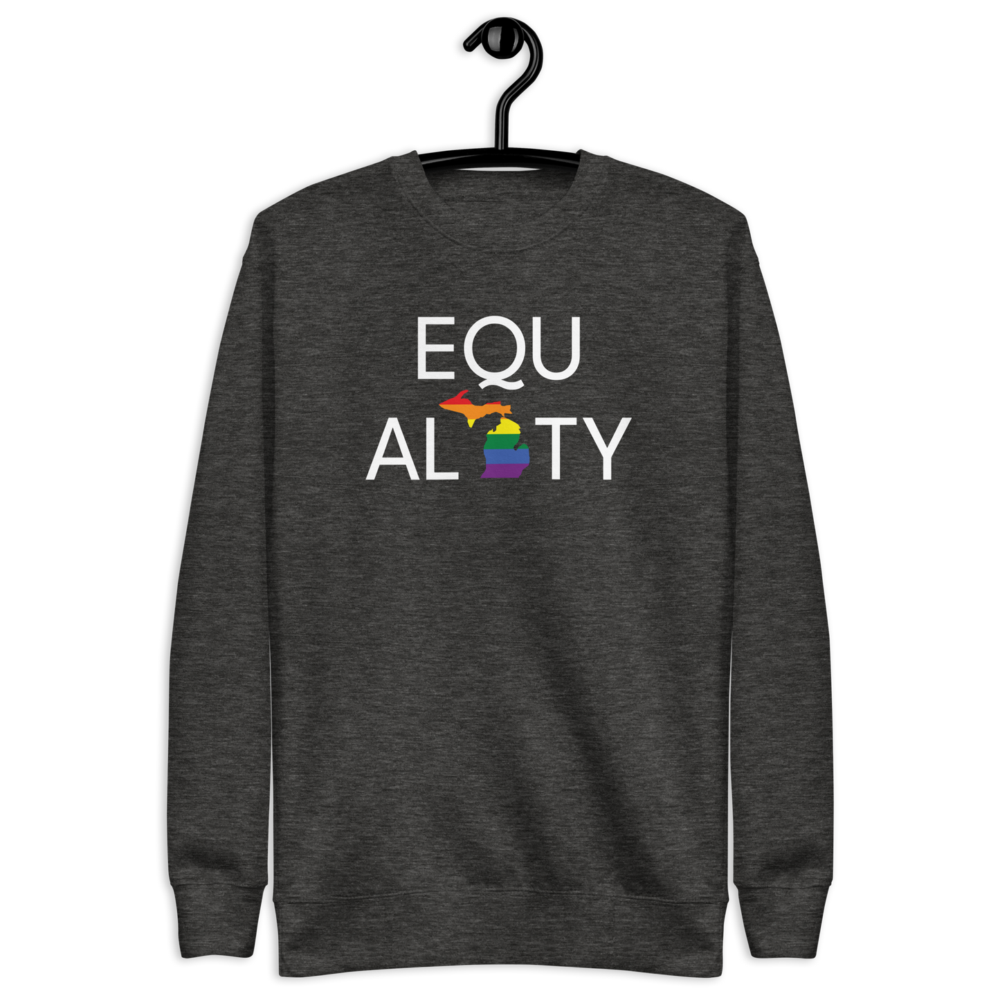 Michigan 'Equality' Premium Sweatshirt (LGBTQ Pride Colors)