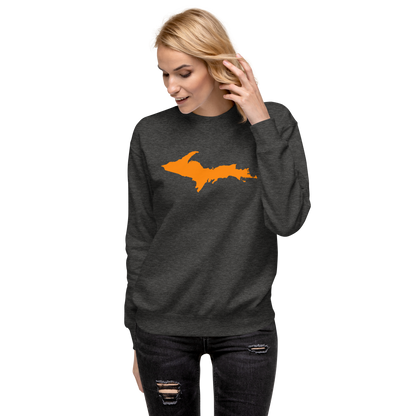 Michigan Upper Peninsula Sweatshirt (w/ Orange UP Outline) | Unisex Premium