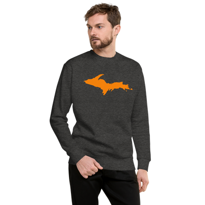 Michigan Upper Peninsula Sweatshirt (w/ Orange UP Outline) | Unisex Premium