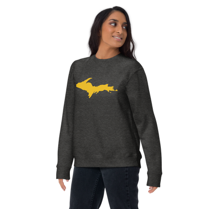 Michigan Upper Peninsula Sweatshirt (w/ Gold UP Outline) | Unisex Premium