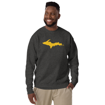 Michigan Upper Peninsula Sweatshirt (w/ Gold UP Outline) | Unisex Premium