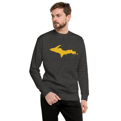 Michigan Upper Peninsula Sweatshirt (w/ Gold UP Outline) | Unisex Premium