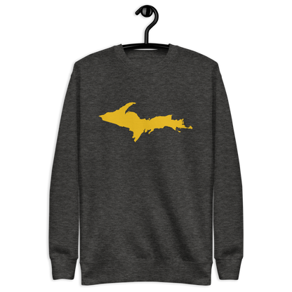 Michigan Upper Peninsula Sweatshirt (w/ Gold UP Outline) | Unisex Premium