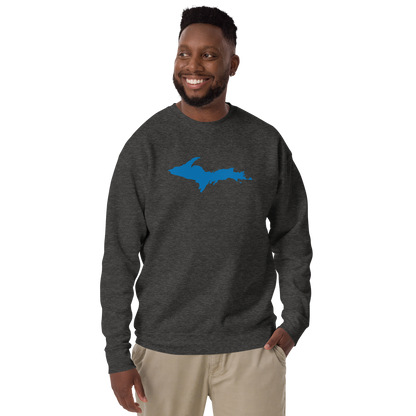 Michigan Upper Peninsula Sweatshirt (w/ Azure UP Outline) | Unisex Premium