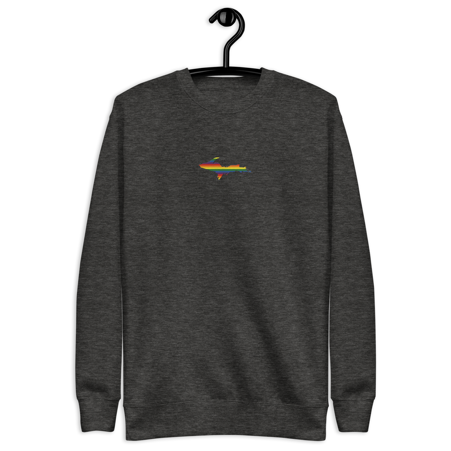 Michigan Upper Peninsula Sweatshirt (w/ Embroidered UP Pride Flag Outline) | Unisex Premium