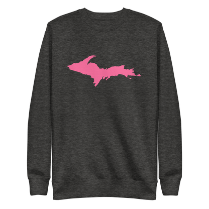 Michigan Upper Peninsula Sweatshirt (w/ Pink UP Outline) | Unisex Premium