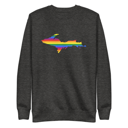 Michigan Upper Peninsula Sweatshirt (w/ UP Pride Flag Outline) | Unisex Premium