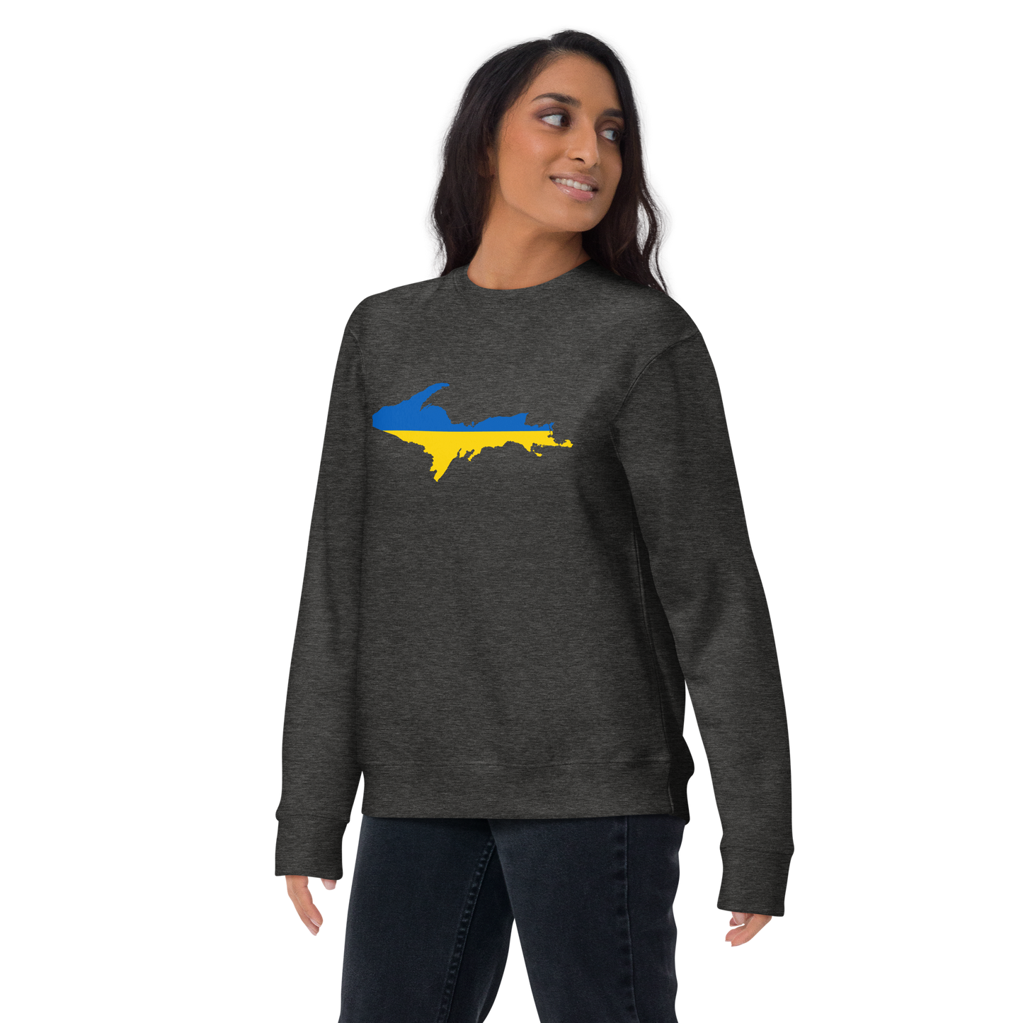 Michigan Upper Peninsula Sweatshirt (w/ UP Ukraine Outline) | Unsiex Premium