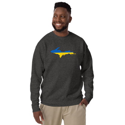 Michigan Upper Peninsula Sweatshirt (w/ UP Ukraine Outline) | Unsiex Premium