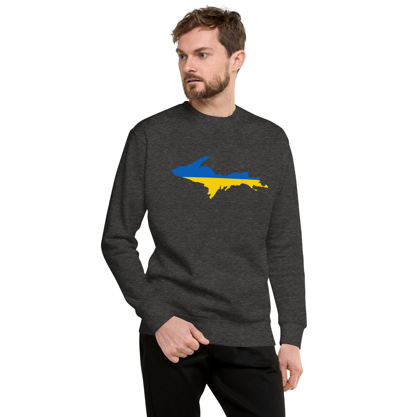 Michigan Upper Peninsula Sweatshirt (w/ UP Ukraine Outline) | Unsiex Premium