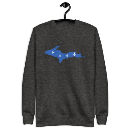 Michigan Upper Peninsula Sweatshirt (w/ UP Quebec Flag Outline) | Unisex Premium