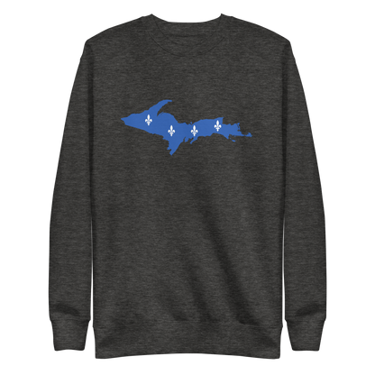 Michigan Upper Peninsula Sweatshirt (w/ UP Quebec Flag Outline) | Unisex Premium