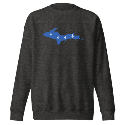 Michigan Upper Peninsula Sweatshirt (w/ UP Quebec Flag Outline) | Unisex Premium