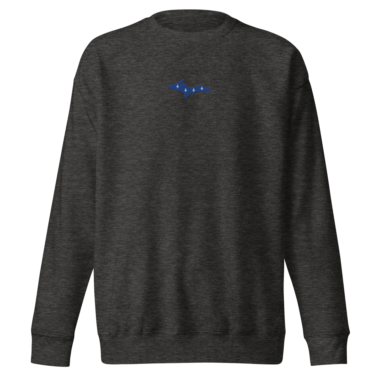 Michigan Upper Peninsula Sweatshirt (w/ Embroidered UP Quebec Flag Outline) | Unisex Premium