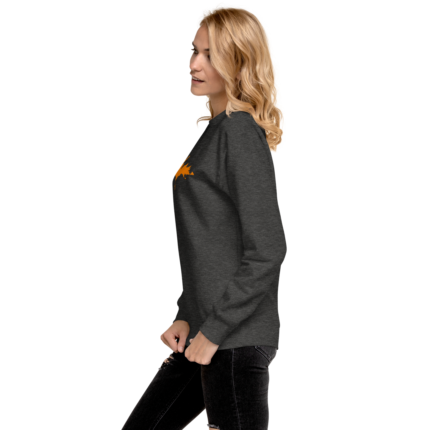 Michigan Upper Peninsula Sweatshirt (w/ Orange UP Outline) | Unisex Premium