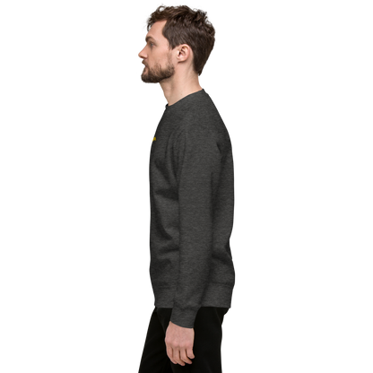 Michigan Upper Peninsula Sweatshirt (w/ Embroidered Gold UP Outline) | Unisex Premium