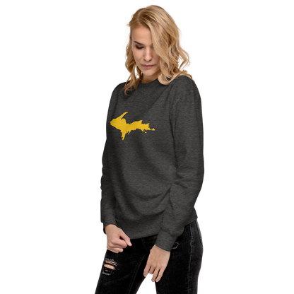 Michigan Upper Peninsula Sweatshirt (w/ Gold UP Outline) | Unisex Premium