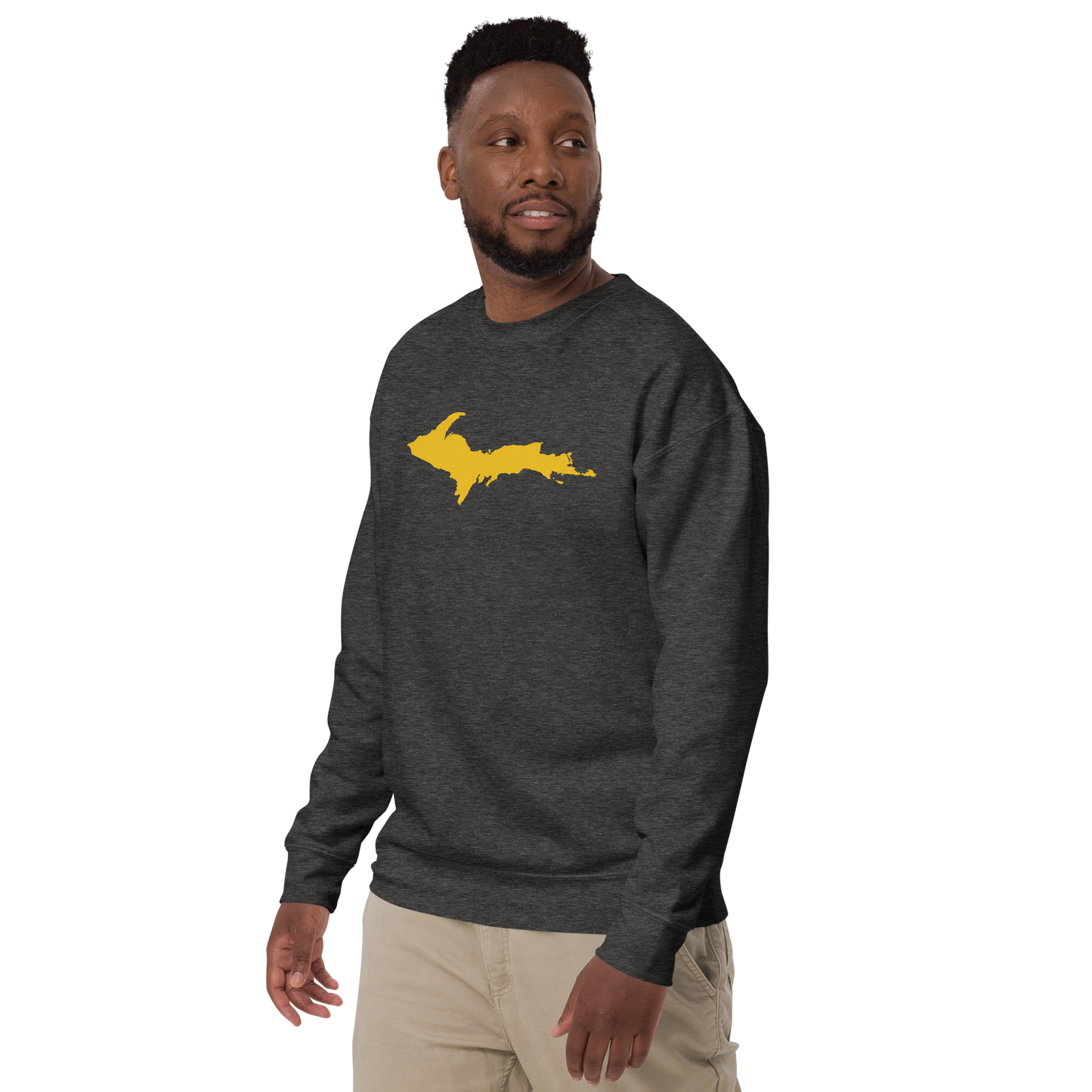 Michigan Upper Peninsula Sweatshirt (w/ Gold UP Outline) | Unisex Premium