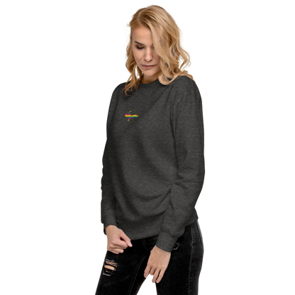 Michigan Upper Peninsula Sweatshirt (w/ Embroidered UP Pride Flag Outline) | Unisex Premium