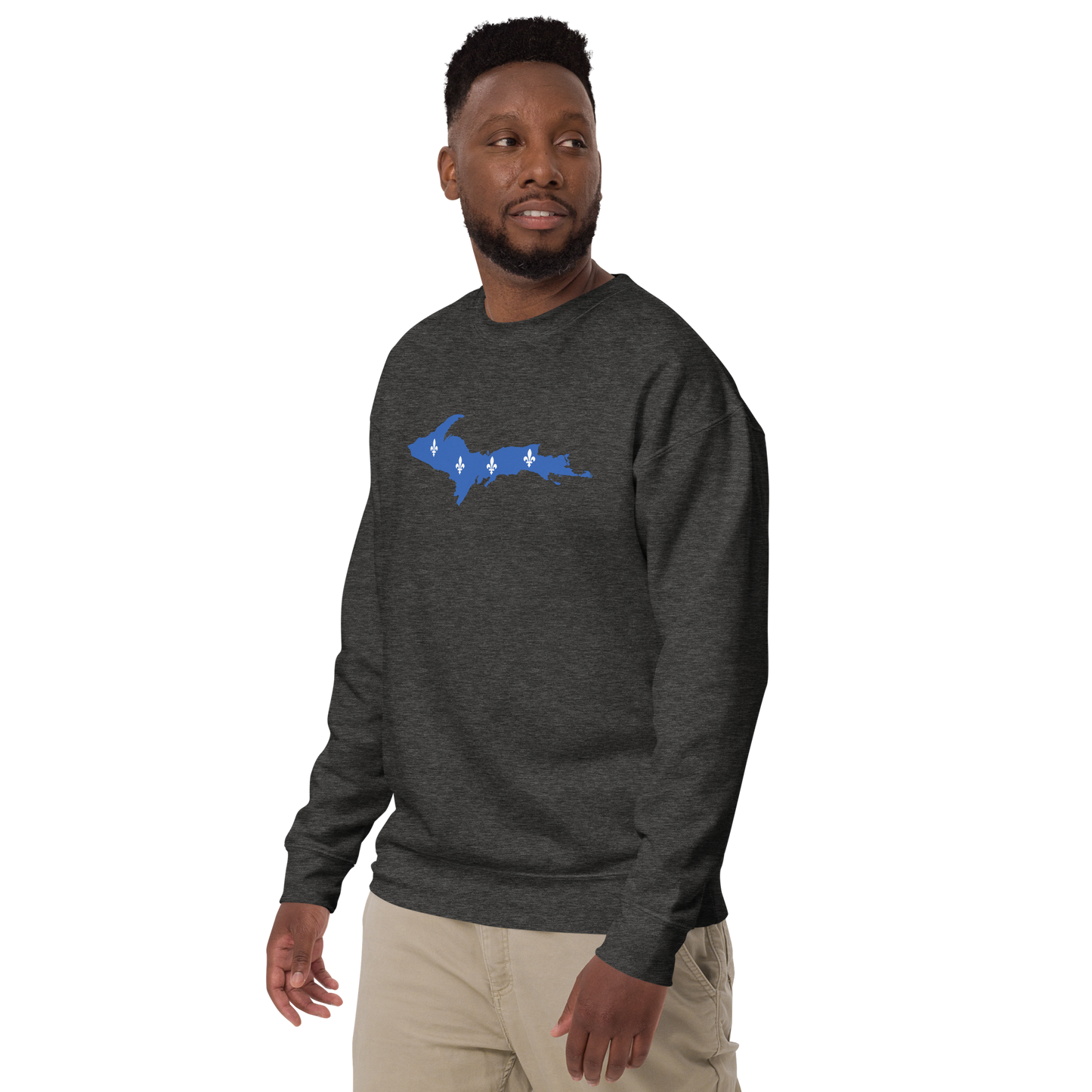 Michigan Upper Peninsula Sweatshirt (w/ UP Quebec Flag Outline) | Unisex Premium