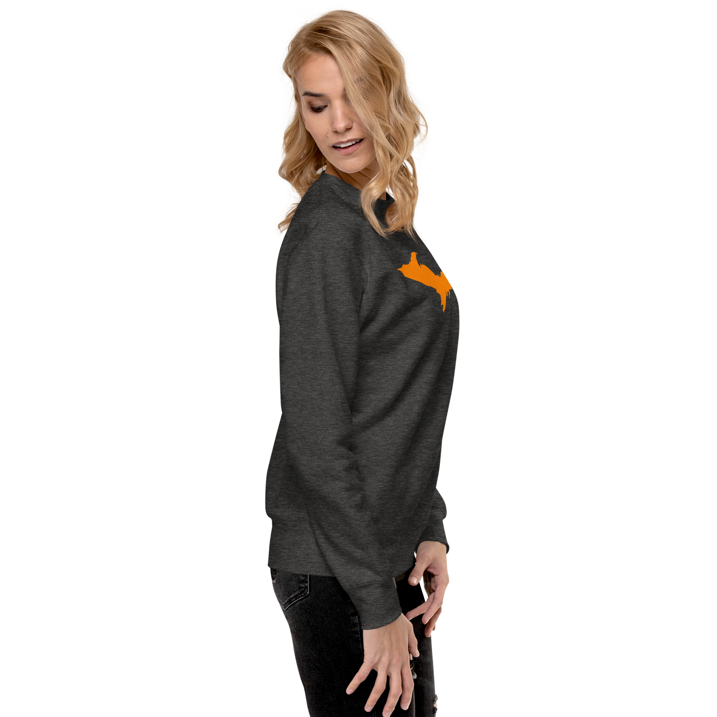 Michigan Upper Peninsula Sweatshirt (w/ Orange UP Outline) | Unisex Premium