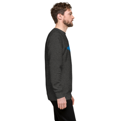 Michigan Upper Peninsula Sweatshirt (w/ Azure UP Outline) | Unisex Premium