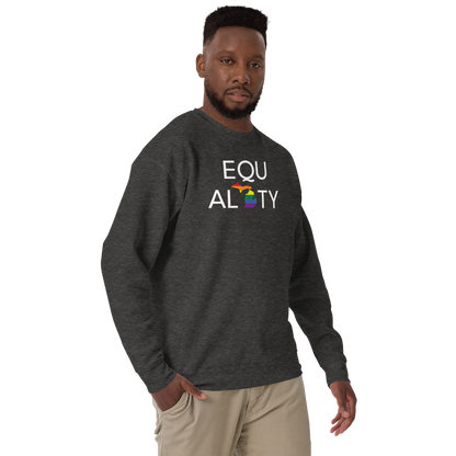 Michigan 'Equality' Premium Sweatshirt (LGBTQ Pride Colors)