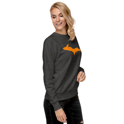 Michigan Upper Peninsula Sweatshirt (w/ Orange UP Outline) | Unisex Premium