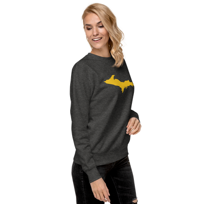 Michigan Upper Peninsula Sweatshirt (w/ Gold UP Outline) | Unisex Premium