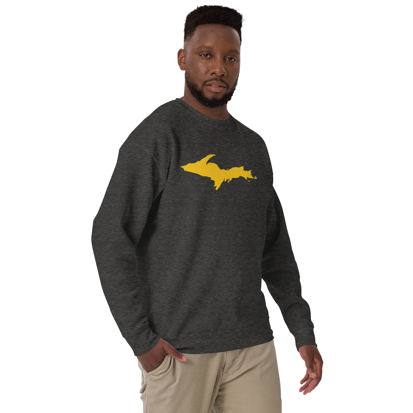 Michigan Upper Peninsula Sweatshirt (w/ Gold UP Outline) | Unisex Premium