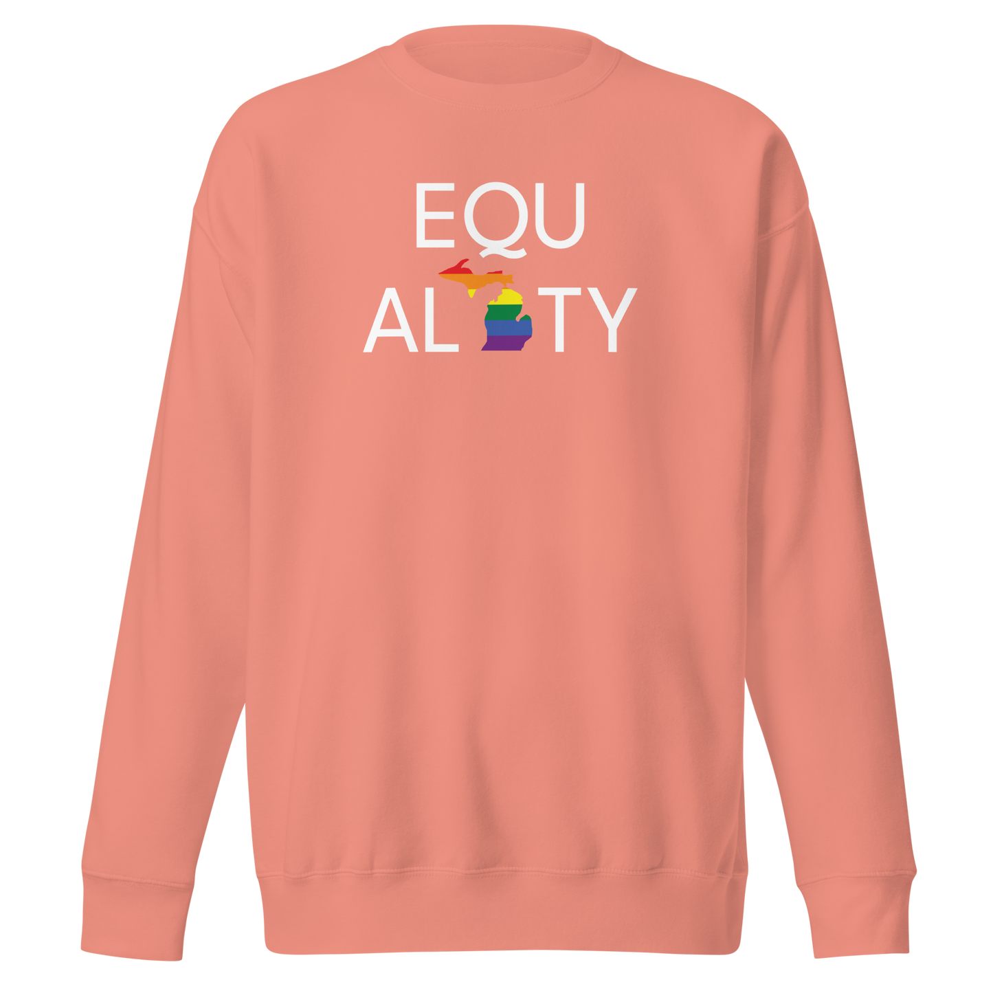 Michigan 'Equality' Premium Sweatshirt (LGBTQ Pride Colors)