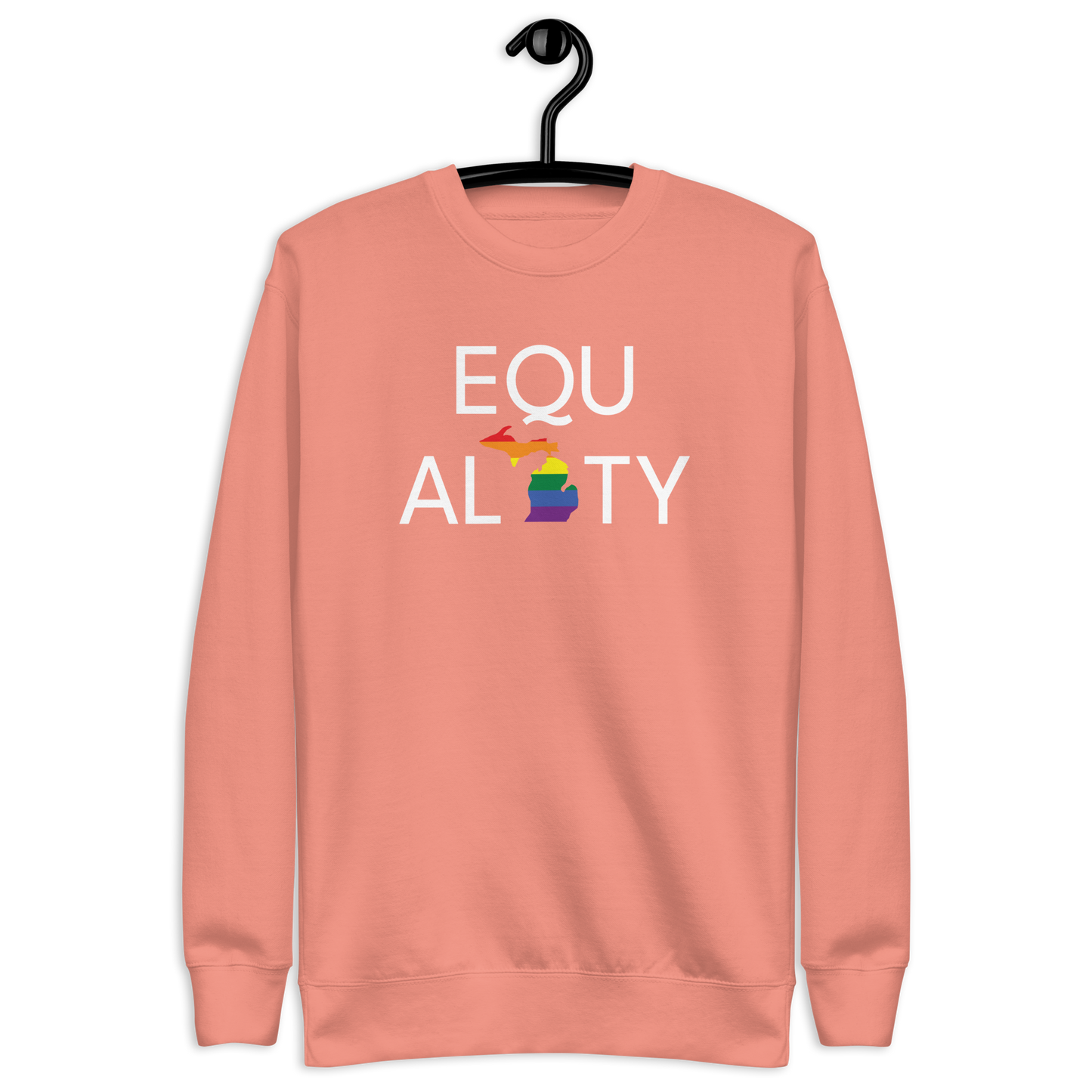 Michigan 'Equality' Premium Sweatshirt (LGBTQ Pride Colors)