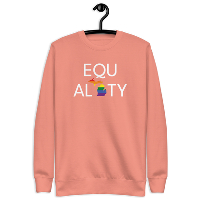 Michigan 'Equality' Premium Sweatshirt (LGBTQ Pride Colors)