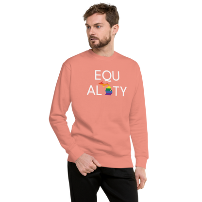 Michigan 'Equality' Premium Sweatshirt (LGBTQ Pride Colors)